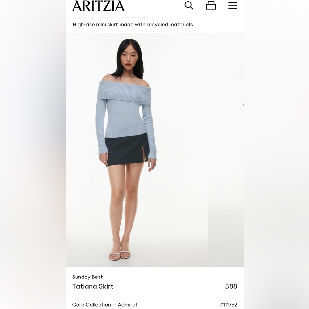 Aritzia Sunday Best Tatiana Skirt